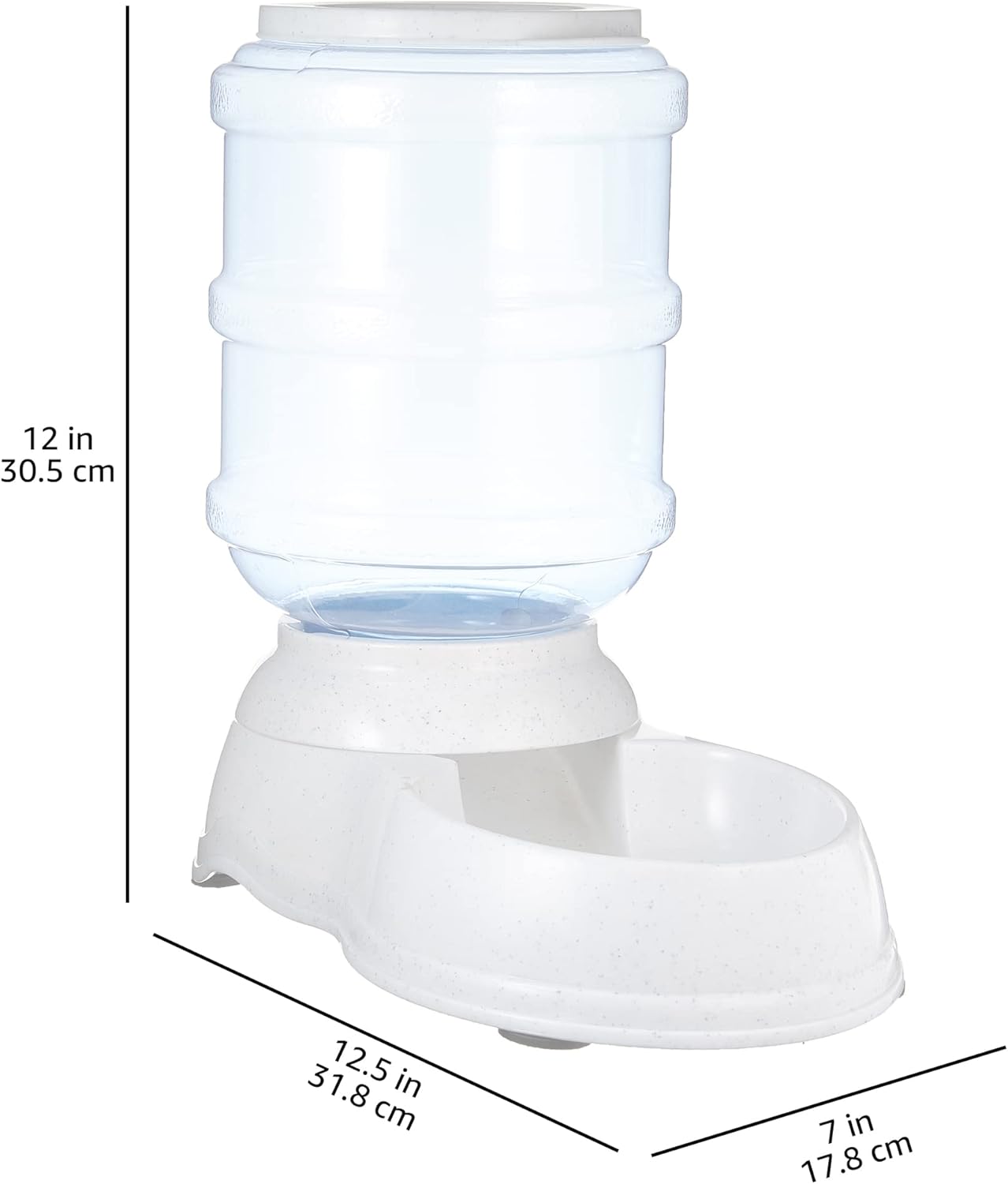 Gravity Pet Food Feeder for Dogs and Cats, Easy to Clean, Easy to Fill, Removable Lid, 6-Pound Capacity, Small