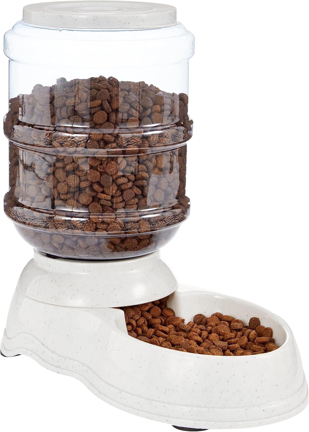 Gravity Pet Food Feeder for Dogs and Cats, Easy to Clean, Easy to Fill, Removable Lid, 6-Pound Capacity, Small